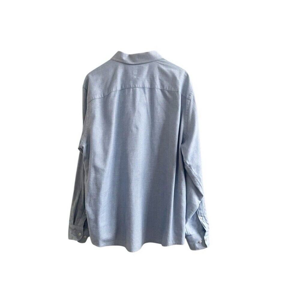 UNTUCKit Men’s Librando Long Sleeve Shirt XXL Textured Stitch Blue Collar Preppy - Picture 2 of 9